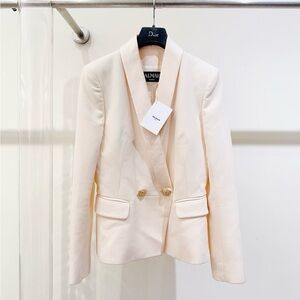 🚩steal Authentic Balmain Ivory Double-Breasted Blazer